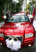 Прокат лимузина Chrysler (Крайслер) красного цвета в Красноярске